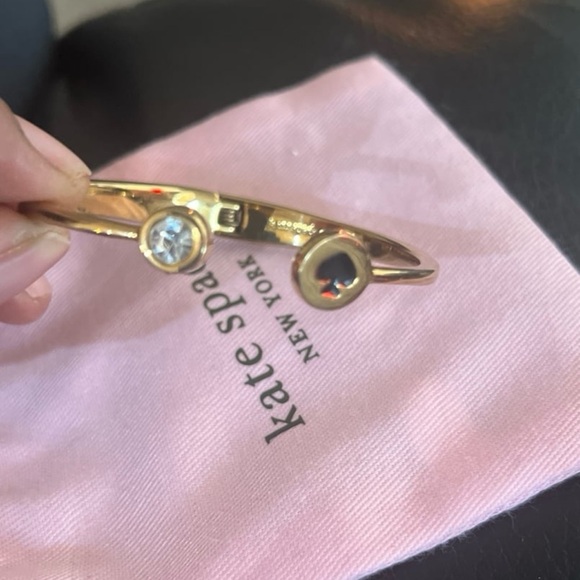 Spot The Spade Open Hinge Bangle katespade authentic #869 - Picture 4 of 12